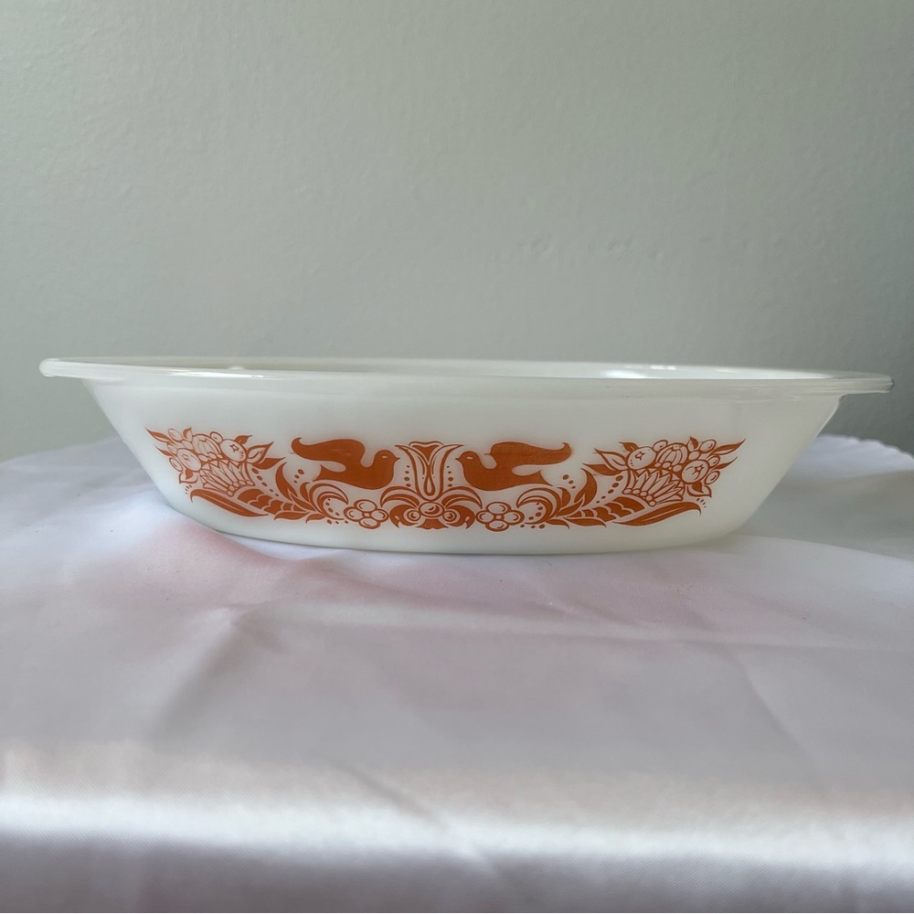 Glasbake‎ • Orange Split Serving Plate